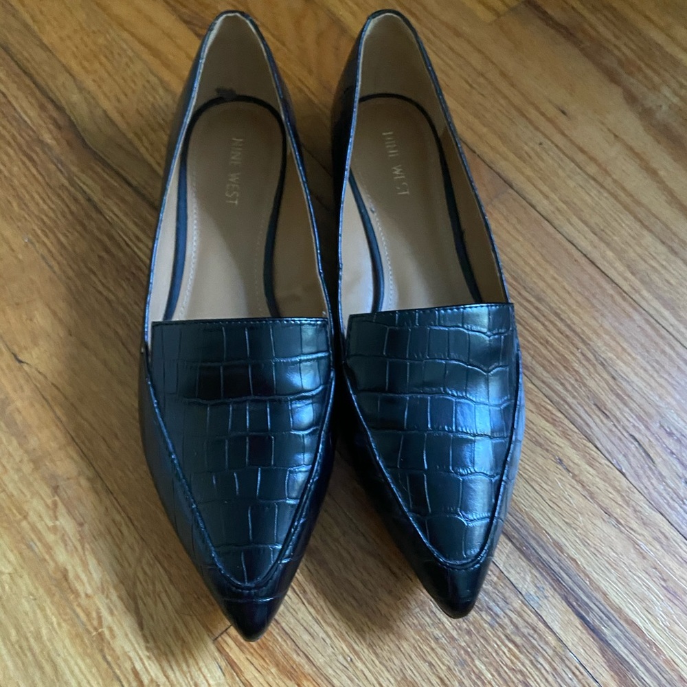 Nine West Flats Black Textured Flats Size 9M